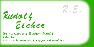 rudolf eicher business card